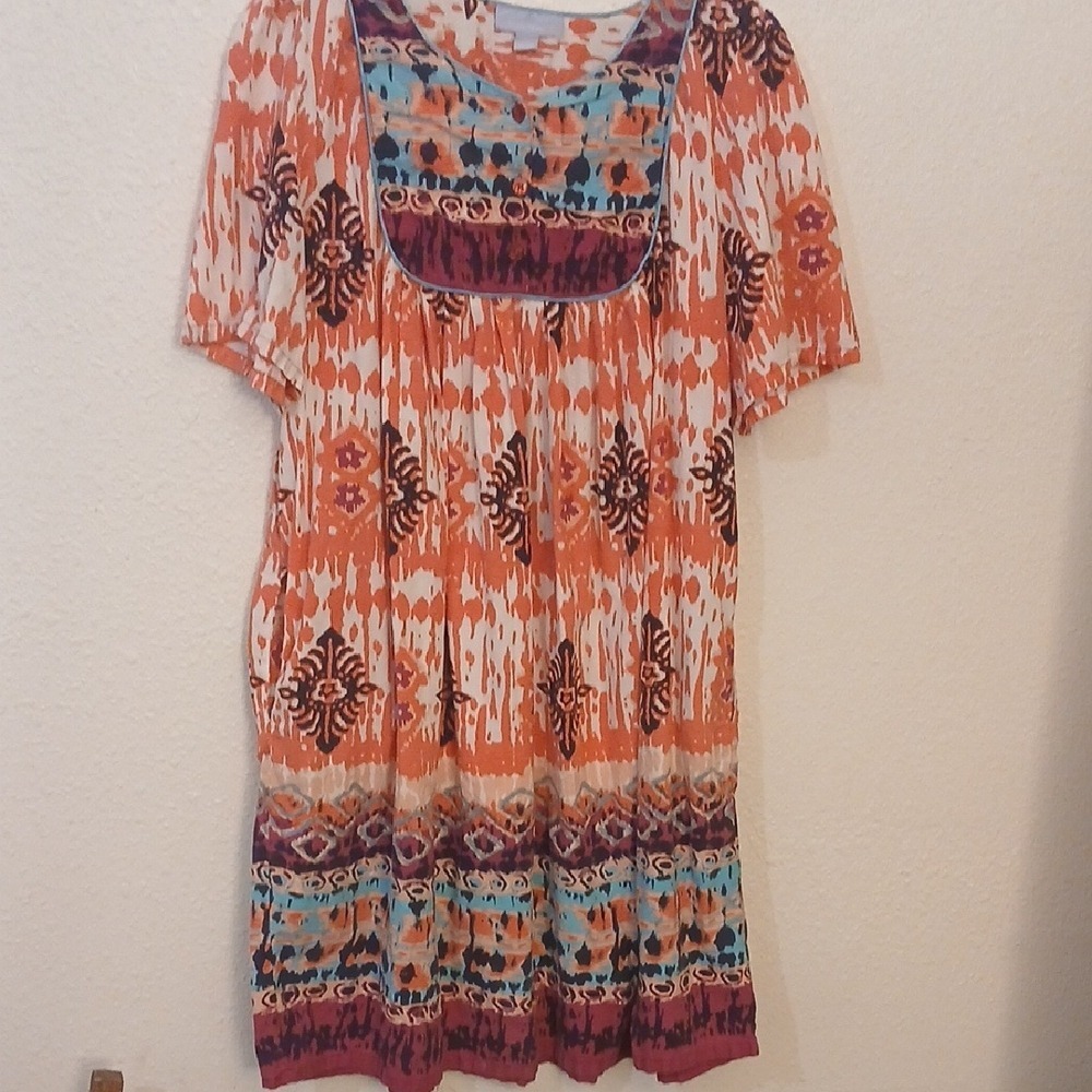 Only Necessities Pink Scoop Neck Dolman Sleeve Sundress